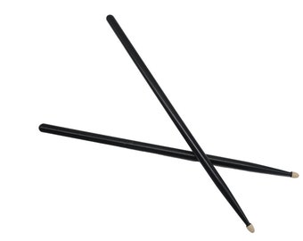 1 Paar Schwarze Personalisierte Drumsticks mit Wunsch-Druck 5A | Geschenke für Schlagzeuger - eins der besten Drummer Geschenke