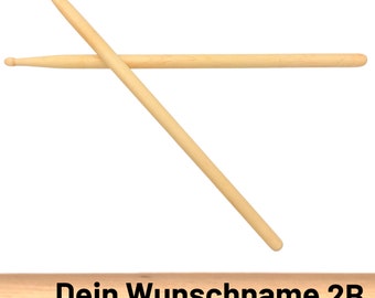 1 Paar Personalisierte Ahorn-Drumsticks mit Wunsch-Druck Schlagzeug Sticks mit Druck personalisiert  verschiedene Größen  Drummer Geschenk