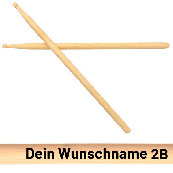 1 Paar Personalisierte Ahorn-Drumsticks mit Wunsch-Druck Schlagzeug Sticks mit Druck personalisiert  verschiedene Größen  Drummer Geschenk