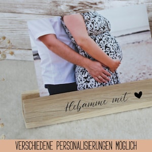 Fotoleiste aus Holz personalisierbar, Postkartenständer, Fotoständer, Fotohalter, Kartenhalter, persönliches Geschenk