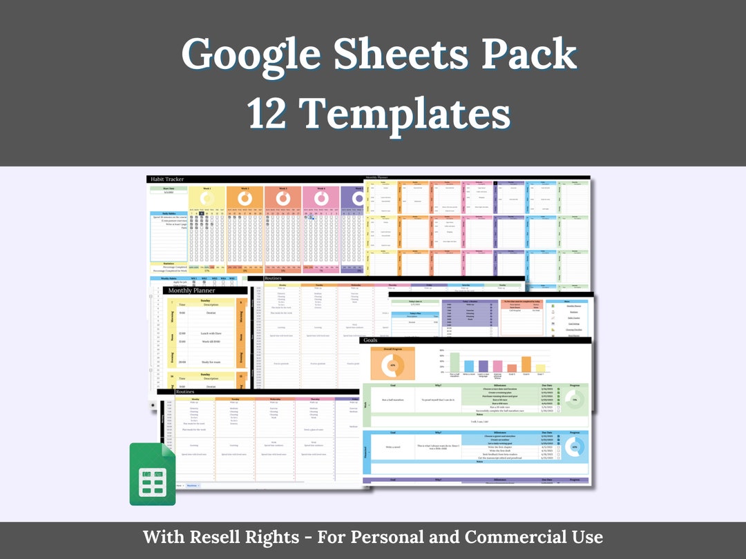 Ultimate Google Sheets Planner Templates Life, Finance, and