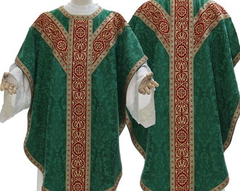 Green chasuble "St. Philip Neri" with matching table