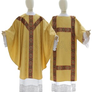 Semi Gothic chasuble and matching dalmatic