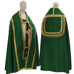 Roman cope with matching table - made of damask ALL LITURGICAL COLORS