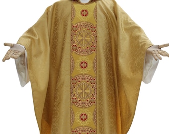 Gold gothic chasuble with matching table