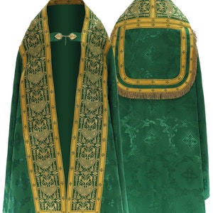 Green Roman cope with matching table