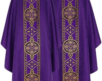 Purple Gothic Chasuble with matching table