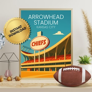 Kansas City Arrowhead Stadium: Vintage 1950s Poster