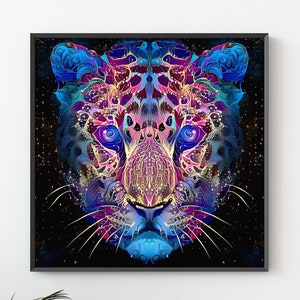 Jaguar1C1 | Abstract Jaguar Art | Jaguar Wall Art | Colorful Jaguar Art | Jaguar Print | Jaguar | Jaguar Decor | Jaguar Lover Gift | Big Cat