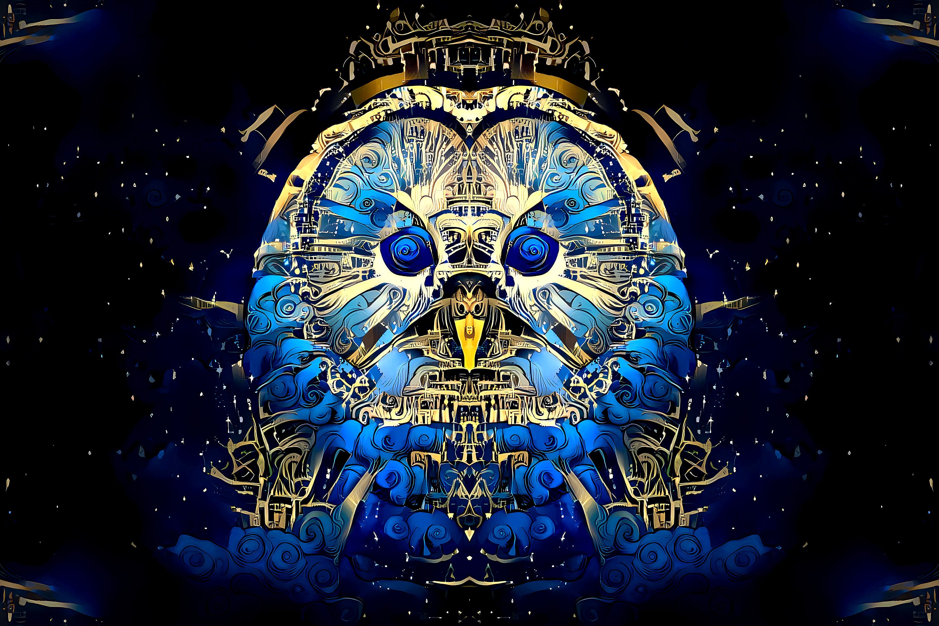 OwlKing | Abstract Owl Art | Owl Wall Art | Colorful Owl Art | Owl Print | Owl | Owl Decor | Owl Lov