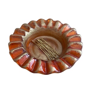 Decorated glass tray, handmade in Italy. Available in different sizes