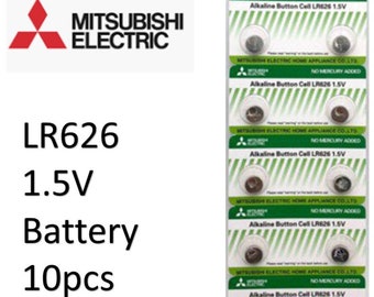 Baterías de 10 piezas/SR626SW 377 LR626 AG4/pila de botón alcalina de 1,5 V voltios reloj calculadora de juguete/Mitsubishi Electric