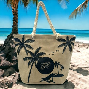 Strandtasche wasserdicht, Badetasche Ibiza, Damen Shopper, Beach Bag mir Reißverschluss, Groß XXL, für Urlaub, Strand, Schwimmbad Bild 9