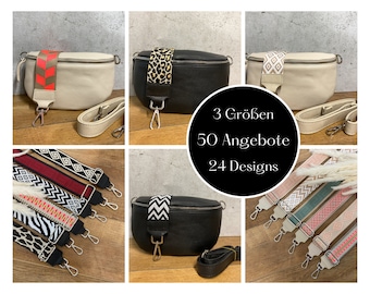 Bauchtasche aus Leder Silber mit Ledergurt, Bauchtasche mit breitem Gurt, Leder Crossbody Tasche, Gürteltasche