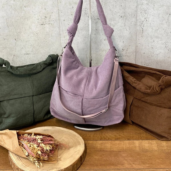 Cord Shopper Damentasche | Cord Umhängetasche | Schultertasche | Crossbady bag