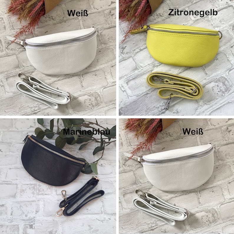 Echt Leder Bauchtasche mit LEDERGURT Made in Italy Umhängetasche, Crossbody-Gürteltasche, Schultertasche Bild 8