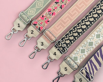 Wide bag strap, shoulder strap, silver bag strap, shoulder strap, interchangeable strap, crossbody strap for bags, bum bags