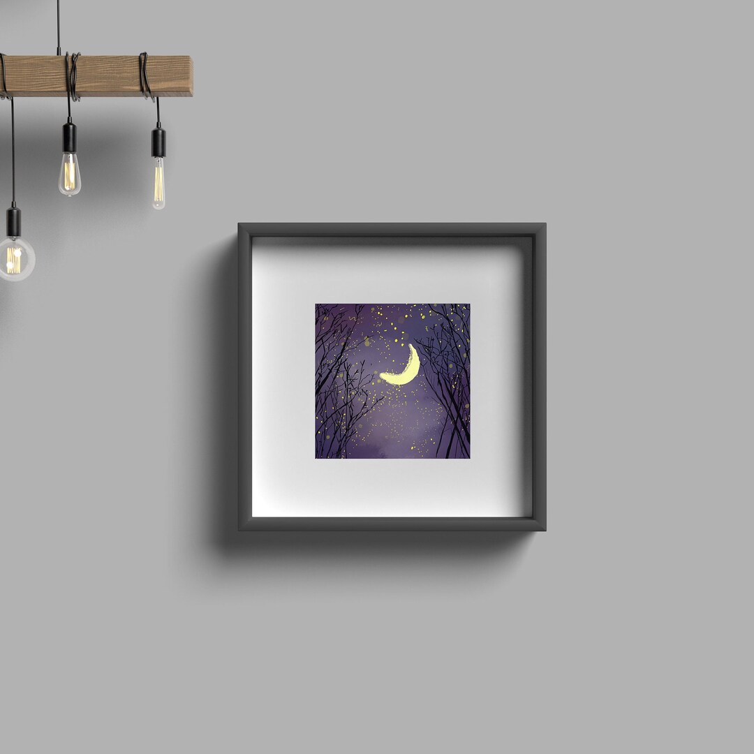 Downloadable Illustration Art Work Dark Sky Printable Wall Art - Etsy