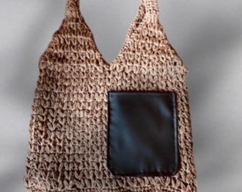 Raffia Tasche, Shopper,Strandtasche,Sommertasche