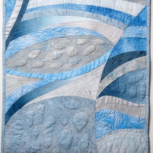 The Shell, Quilted Landschaft, Kunst Quilt Wandbehang, Art Quilt, Landschaft Quilt Natur