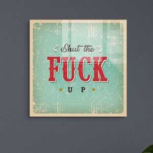 Grappig decor, grappige citaten kunst aan de muur, extra grote muur kunst, decor voor slaapkamer, kunst aan de muur van gehard glas, grappige geschenken, housewarming geschenken