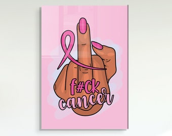 Cancer Gifts, Motivational Gifts, Motivational Wall Art, Extra Large Wall Art, Tempered Glass Wall Art, Wall Hangings