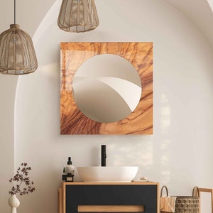 Aesthetic Mirror for Bathroom, Entryway Hallway Mirror, Luxury Home Decor, Living Room Mirror, Decorative Mirror on Tempered Glass
