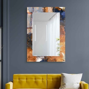 Mirror Wall Decor, Mirror for Bathroom, Entryway Hallway Mirror, Luxury Home Decor, Living Room Mirror, Decorative Mirror on Tempered Glass