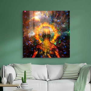Abstract Wall Art Print, Abstract Tempered Glass Wall Art, Large Wall Art, Wall Hangings, Anniversary Gift, New Home Gift Decor