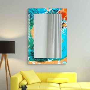 Mirror Wall Decor, Mirror for Bathroom, Entryway Hallway Mirror, Luxury Home Decor, Living Room Mirror, Decorative Mirror on Tempered Glass
