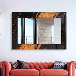 Mirror Wall Decor, Mirror for Bathroom, Entryway Hallway Mirror, Luxury Home Decor, Living Room Mirror, Decorative Mirror on Tempered Glass