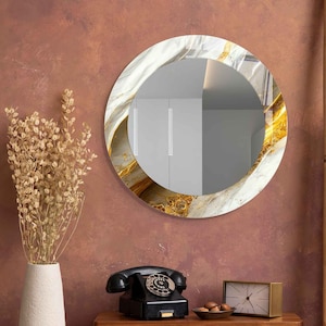 Mirror Wall Decor, Mirror for Bathroom, Entryway Hallway Mirror, Luxury Home Decor, Living Room Mirror, Decorative Mirror on Tempered Glass