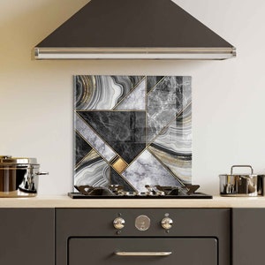 Dosseret de cuisine, Couvercle arrière de cuisinière, Dosseret de poêle en verre trempé, Décor de cuisine, Couvercle de cuisinière, Cadeau de pendaison de crémaillère, Planche à découper