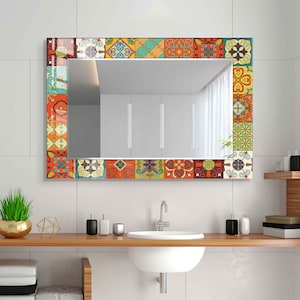 Mirror for Bathroom, Mirror Wall Decor, Entryway Hallway Mirror, Luxury Home Decor, Living Room Mirror, Decorative Mirror on Tempered Glass