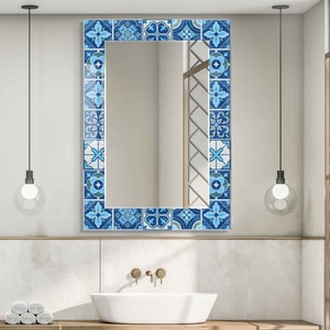 Mirror for Bathroom, Mirror Wall Decor, Entryway Hallway Mirror, Luxury Home Decor, Living Room Mirror, Decorative Mirror on Tempered Glass