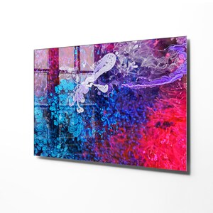 Abstract Tempered Glass Wall Art, Wall Decor Living Room Modern, Extra Large Wall Art, Decor for Bedroom, Wall Hangings, Housewarming Gift