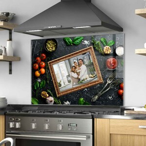 Personalizowany panel przeciwbryzgowy, panel przeciwbryzgowy ze szkła hartowanego, osłona kuchenki, wystrój kuchni, osłona kuchenki, płytki przeciwbryzgowe do kuchni
