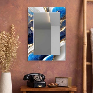 Mirror Wall Decor, Mirror for Bathroom, Entryway Hallway Mirror, Luxury Home Decor, Living Room Mirror, Decorative Mirror on Tempered Glass