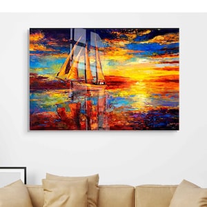 Tempered Glass Wall Art, Painting Wall Decor, Home Decor, Wall Hanging, Abstract Wall Art, Large Wall Art, Glass Painting Decor