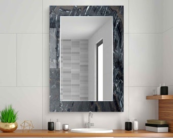 Specchio estetico per bagno, specchio per ingresso, arredamento di lusso per la casa, specchio per soggiorno, specchio decorativo su vetro temperato