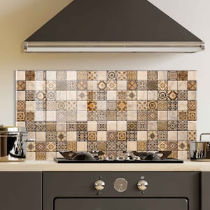 Panneau de verre pour dosseret de poêle, Décoration murale de cuisine, Cache de cuisinière, Planche à découper, Housse de cuisinière à gaz, Accessoires de cuisine, Décoration d'intérieur