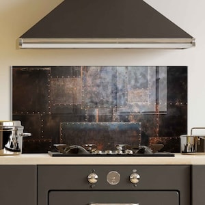 Dosseret en verre trempé, crédence de cuisine, couverture arrière de cuisinière, décoration de cuisine, couvercle de cuisinière, cadeau de pendaison de crémaillère, planche à découper