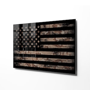 American Flag, Tempered Glass Wall Art, United States Flag, American Outdoor Decor, Extra Large Wall Art, Housewarming Gift, Home Wall Decor