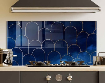Tempered Glass Stove Backsplash Panel, Stove Back Cover, Kitchen Decor, Stove Top Cover, Kitchen Backsplash Tile, Chopping and Noodle Board