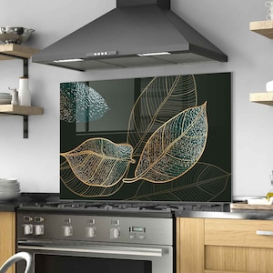 Panneau de dosseret de poêle en verre trempé, couverture arrière de poêle, décoration de cuisine, couvercle de dessus de cuisinière, dosseret de cuisine en carrelage, planche à découper et à nouilles