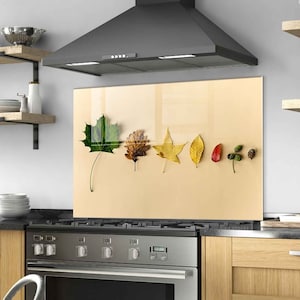 Panneau de dosseret de poêle en verre trempé, couverture arrière de cuisinière, décor de cuisine, couvercle de cuisinière, tuile de dosseret de cuisine, hachage et planche de nouilles