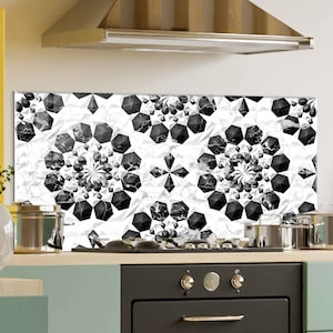 Panneau de verre pour dosseret de poêle, Décoration murale de cuisine, Cache de cuisinière, Planche à découper, Housse de cuisinière à gaz, Accessoires de cuisine, Décoration d'intérieur