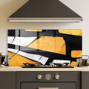 Panneau de verre pour dosseret de cuisinière, décoration murale de cuisine, couverture arrière supérieure de cuisinière, planche à découper, couverture de cuisinière pour gaz, accessoires de cuisine, décoration intérieure