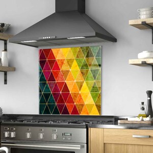 Kitchen Backsplash, Stove Back Cover, Tempered Glass Stove Backsplash, Kitchen Decor, Stove Top Cover, Housewarming Gift, Cutting Board