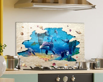 Painel backsplash de fogão de vidro temperado, tampa traseira do fogão, decoração de cozinha, tampa superior do fogão, azulejo backsplash de cozinha, tábua de cortar e macarrão